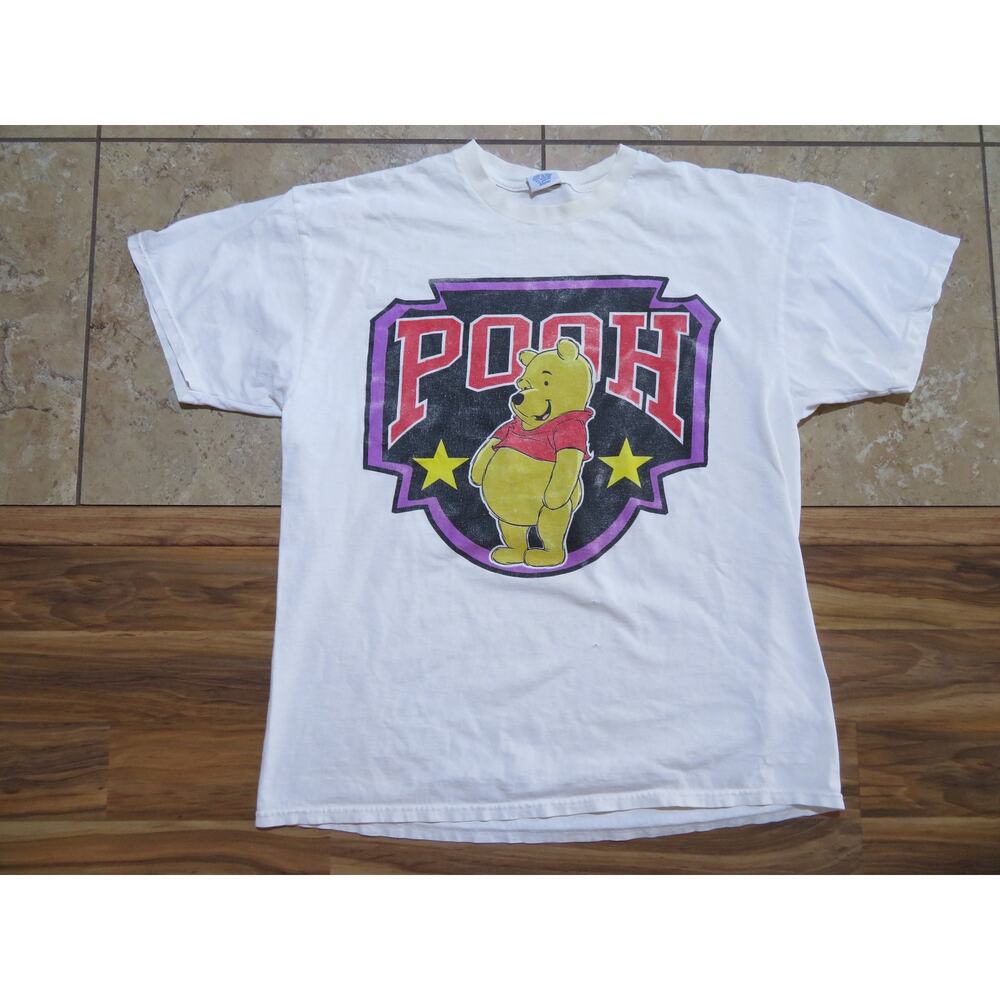 Winnie The Pooh T-Shirt, Disney, White Black Sz XL 1990s